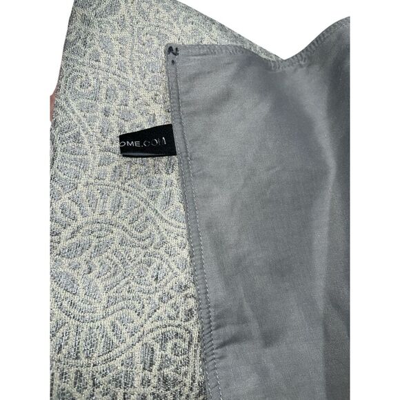 Rodeo Home Silver And White Table Runnner Gray Back 88”X‎ 16” - Picture 3 of 3